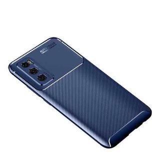 For vivo V20 SE Carbon Fiber Texture Shockproof TPU Case(Blue)