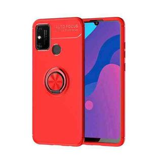 For OPPO Realme 7i Metal Ring Holder 360 Degree Rotating TPU Case(Red+Red)
