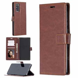 For Samsung Galaxy Note20 Crazy Horse Texture Horizontal Flip Leather Case with Holder & Card Slots & Wallet & Photo Frame(Brown)
