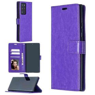 For Samsung Galaxy Note20 Ultra Crazy Horse Texture Horizontal Flip Leather Case with Holder & Card Slots & Wallet & Photo Frame(Purple)