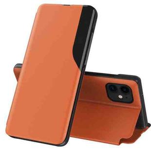 For iPhone 12 mini Attraction Flip Holder Leather Phone Case (Orange)