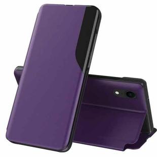 For iPhone XR Attraction Flip Holder Leather Phone Case(Purple)