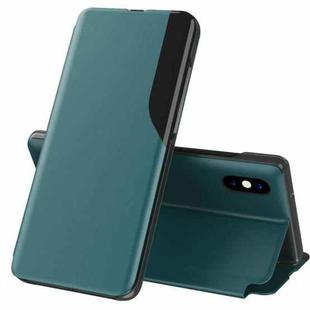 For iPhone X / XS Attraction Flip Holder Leather Phone Case(Green)