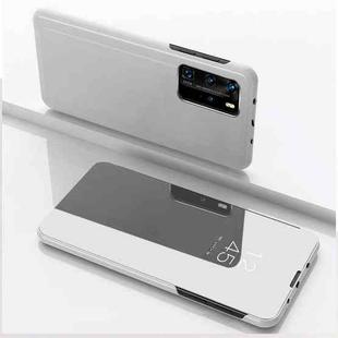 For Xiaomi Mi 10T/10T Pro Plated Mirror Horizontal Flip Leather Case with Holder(Silver)