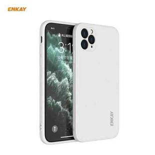 For iPhone 11 Pro Max Hat-Prince ENKAY ENK-PC066 Liquid Silicone Straight Edge Shockproof Protective Case(Beige)