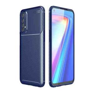 For Huawei Y7a / P smart 2021 Carbon Fiber Texture Shockproof TPU Case(Blue)