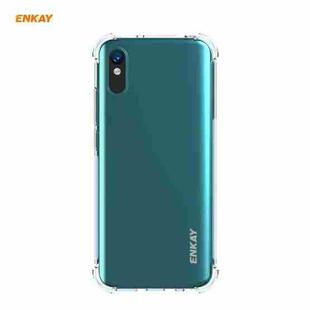 For Xiaomi Redmi 9A Hat-Prince ENKAY Clear TPU Shockproof Case Soft Anti-slip Cover