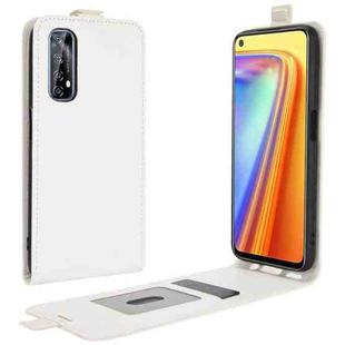 For OPPO Realme 7 R64 Texture Single Vertical Flip Leather Protective Case with Card Slots & Photo Frame(White)