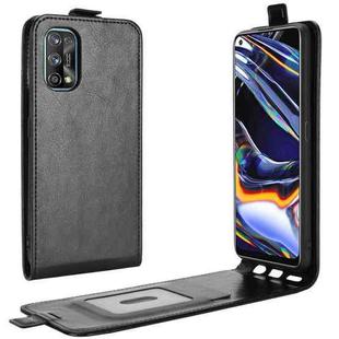 For OPPO Realme 7 Pro R64 Texture Single Vertical Flip Leather Protective Case with Card Slots & Photo Frame(Black)