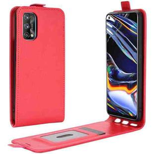 For OPPO Realme 7 Pro R64 Texture Single Vertical Flip Leather Protective Case with Card Slots & Photo Frame(Red)