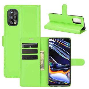 For OPPO Realme 7 Pro Litchi Texture Horizontal Flip Protective Case with Holder & Card Slots & Wallet(Green)