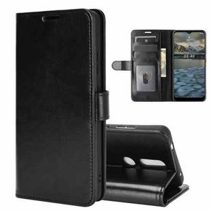 For Nokia 2.4 R64 Texture Single Horizontal Flip Protective Case with Holder & Card Slots & Wallet& Photo Frame(Black)