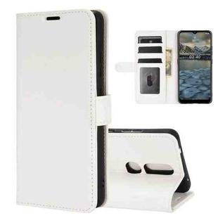 For Nokia 2.4 R64 Texture Single Horizontal Flip Protective Case with Holder & Card Slots & Wallet& Photo Frame(White)