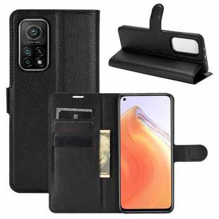 For Xiaomi Mi 10T / 10T Pro Litchi Texture Horizontal Flip Protective Case with Holder & Card Slots & Wallet(Black)