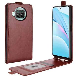 For Xiaomi Mi 10T Lite / Mi 10i 5G R64 Texture Single Vertical Flip Leather Protective Case with Card Slots & Photo Frame(Brown)