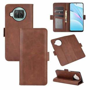 For Xiaomi Mi 10T Lite Dual-side Magnetic Buckle Horizontal Flip Leather Case with Holder & Card Slots & Wallet(Brown)