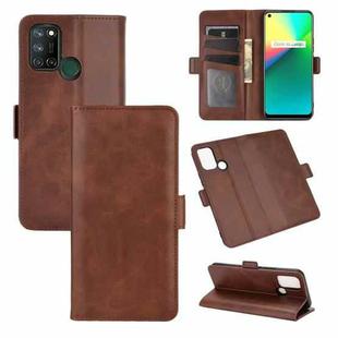 For OPPO Realme 7i / Realme C17 Dual-side Magnetic Buckle Horizontal Flip Leather Case with Holder & Card Slots & Wallet(Brown)