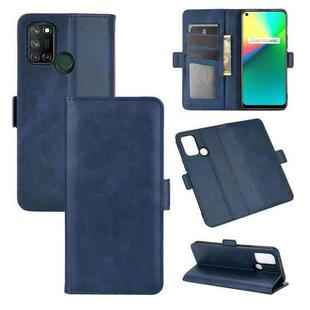For OPPO Realme 7i / Realme C17 Dual-side Magnetic Buckle Horizontal Flip Leather Case with Holder & Card Slots & Wallet(Dark Blue)
