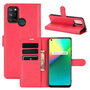 For OPPO Realme 7i / Realme C17 Litchi Texture Horizontal Flip Protective Case with Holder & Card Slots & Wallet(Red)