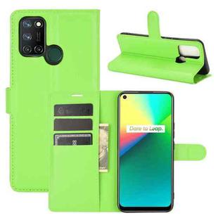 For OPPO Realme 7i / Realme C17 Litchi Texture Horizontal Flip Protective Case with Holder & Card Slots & Wallet(Green)