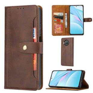 For Xiaomi Mi 10T Lite Calf Texture Double Fold Clasp Horizontal Flip Leather Case with Photo Frame & Holder & Card Slots & Wallet(Coffee)