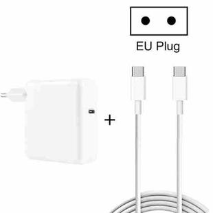 2 in 1 PD3.0 30W USB-C / Type-C Travel Charger with Detachable Foot + PD3.0 3A USB-C / Type-C to USB-C / Type-C Fast Charge Data Cable Set, Cable Length: 1m, EU Plug