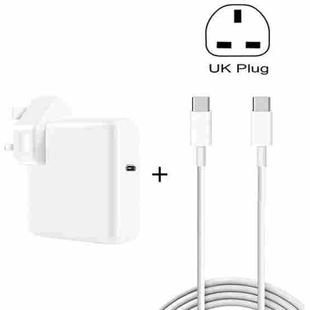 2 in 1 PD3.0 30W USB-C / Type-C Travel Charger with Detachable Foot + PD3.0 3A USB-C / Type-C to USB-C / Type-C Fast Charge Data Cable Set, Cable Length: 1m, UK Plug