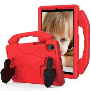 For Samsung Galaxy Tab A7 10.4(2020)T500/T505 EVA Material Children Flat Anti Falling Cover Protective Shell With Thumb Bracket(Red)