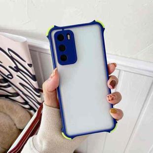 For Huawei P40 TPU + PC Four-Corner Shockproof Skin-feel Case(Deep Blue)