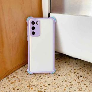 For Huawei P40 TPU + PC Four-Corner Shockproof Skin-feel Case(Purple)