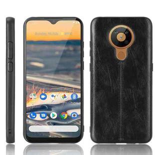 For Nokia 5.3 Shockproof Sewing Cow Pattern Skin PC + PU + TPU Case(Black)