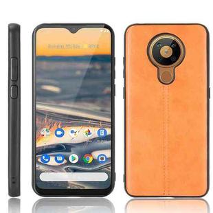 For Nokia 5.3 Shockproof Sewing Cow Pattern Skin PC + PU + TPU Case(Orange)