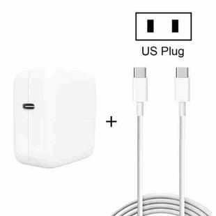 2 in 1 PD3.0 30W USB-C / Type-C Travel Charger with Detachable Foot + PD3.0 3A USB-C / Type-C to USB-C / Type-C Fast Charge Data Cable Set, Cable Length: 2m, US Plug