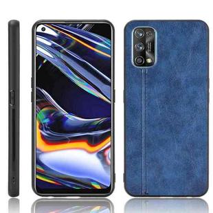 For OPPO Realme 7 Pro Shockproof Sewing Cow Pattern Skin PC + PU + TPU Case(Blue)