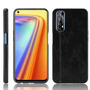 For OPPO Realme 7 / Narzo 20 Pro Shockproof Sewing Cow Pattern Skin PC + PU + TPU Case(Black)