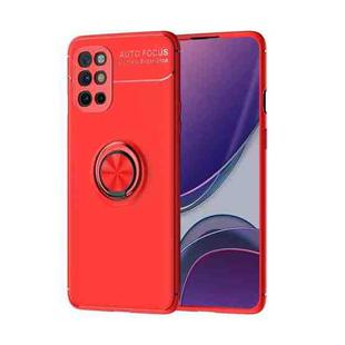 For OnePlus 8T Metal Ring Holder 360 Degree Rotating TPU Case(Red+Red)