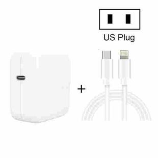 2 in 1 PD3.0 30W USB-C / Type-C Travel Charger with Detachable Foot + PD3.0 3A USB-C / Type-C to 8 Pin Fast Charge Data Cable Set, Cable Length: 2m, US Plug