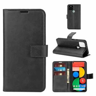 For Google Pixel 5 XL / 4a 5G Retro Calf Pattern Buckle Horizontal Flip Leather Case with Holder & Card Slots & Wallet(Black)