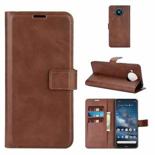 For Nokia 8.3 5G Retro Calf Pattern Buckle Horizontal Flip Leather Case with Holder & Card Slots & Wallet(Dark Brown)