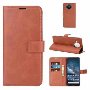 For Nokia 8.3 5G Retro Calf Pattern Buckle Horizontal Flip Leather Case with Holder & Card Slots & Wallet(Light Brown)