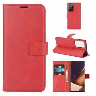 For Samsung Galaxy Note20 Ultra Retro Calf Pattern Buckle Horizontal Flip Leather Case with Holder & Card Slots & Wallet(Red)