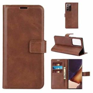 For Samsung Galaxy Note20 Ultra Retro Calf Pattern Buckle Horizontal Flip Leather Case with Holder & Card Slots & Wallet(Dark Brown)