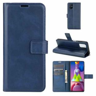 For Samsung Galaxy M51 Retro Calf Pattern Buckle Horizontal Flip Leather Case with Holder & Card Slots & Wallet(Blue)