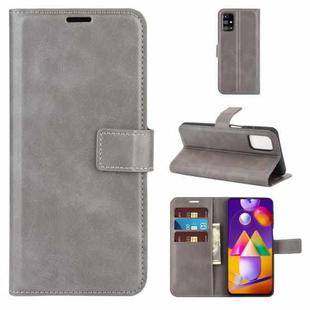 For Samsung Galaxy M31s Retro Calf Pattern Buckle Horizontal Flip Leather Case with Holder & Card Slots & Wallet(Gray)