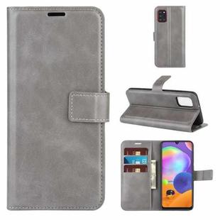 For Samsung Galaxy A31 Retro Calf Pattern Buckle Horizontal Flip Leather Case with Holder & Card Slots & Wallet(Gray)