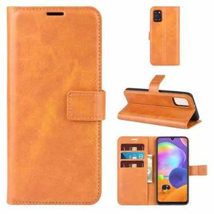 For Samsung Galaxy A31 Retro Calf Pattern Buckle Horizontal Flip Leather Case with Holder & Card Slots & Wallet(Yellow)