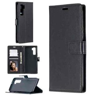 For Huawei P40 Lite 5G Crazy Horse Texture Horizontal Flip Leather Case with Holder & Card Slots & Wallet & Photo Frame(Black)