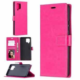 For Samsung Galaxy A42 5G Crazy Horse Texture Horizontal Flip Leather Case with Holder & Card Slots & Wallet & Photo Frame(Rose)