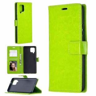For Samsung Galaxy A42 5G Crazy Horse Texture Horizontal Flip Leather Case with Holder & Card Slots & Wallet & Photo Frame(Green)
