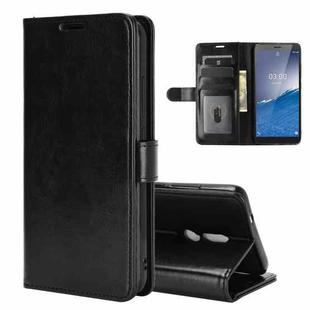 For Nokia C3 R64 Texture Single Horizontal Flip Protective Case with Holder & Card Slots & Wallet& Photo Frame(Black)